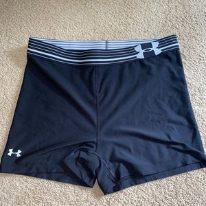 under armour black compression spandex shorts
